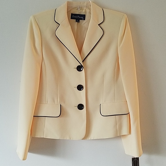 Evan Picone Jackets & Blazers - New! Banana Yellow Blazer